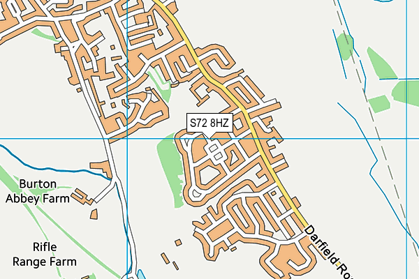 S72 8HZ map - OS VectorMap District (Ordnance Survey)