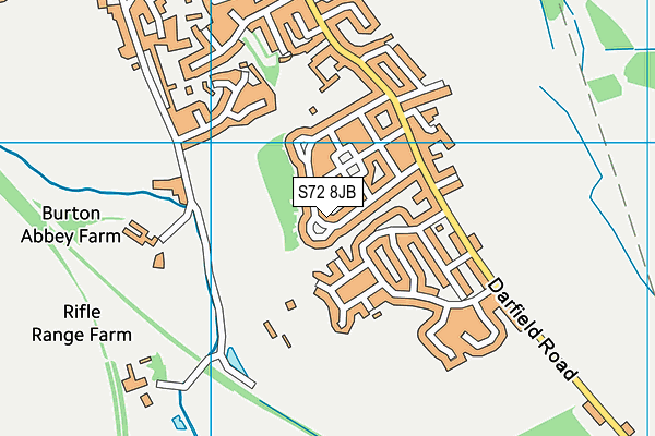 S72 8JB map - OS VectorMap District (Ordnance Survey)