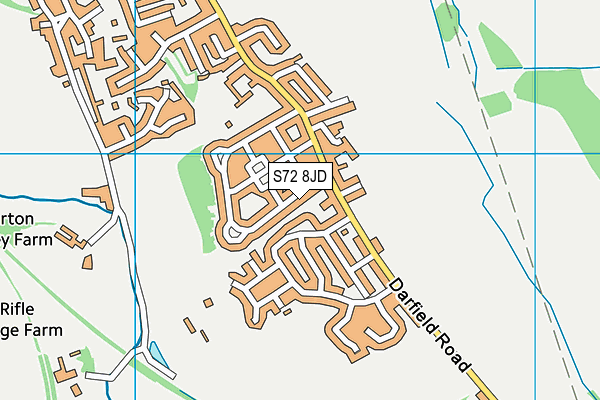 S72 8JD map - OS VectorMap District (Ordnance Survey)