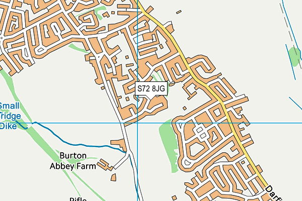 S72 8JG map - OS VectorMap District (Ordnance Survey)