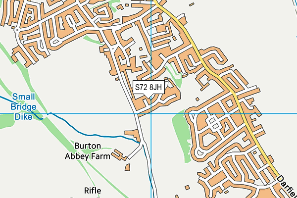 S72 8JH map - OS VectorMap District (Ordnance Survey)
