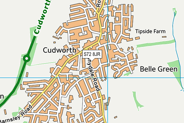 Churchfield Primary School map (S72 8JR) - OS VectorMap District (Ordnance Survey)