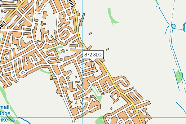 S72 8LQ map - OS VectorMap District (Ordnance Survey)