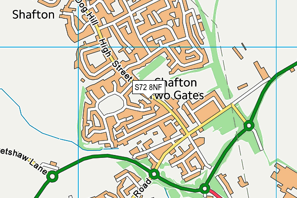S72 8NF map - OS VectorMap District (Ordnance Survey)