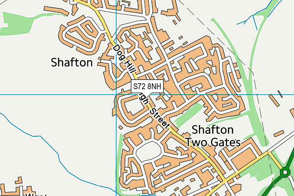 S72 8NH map - OS VectorMap District (Ordnance Survey)