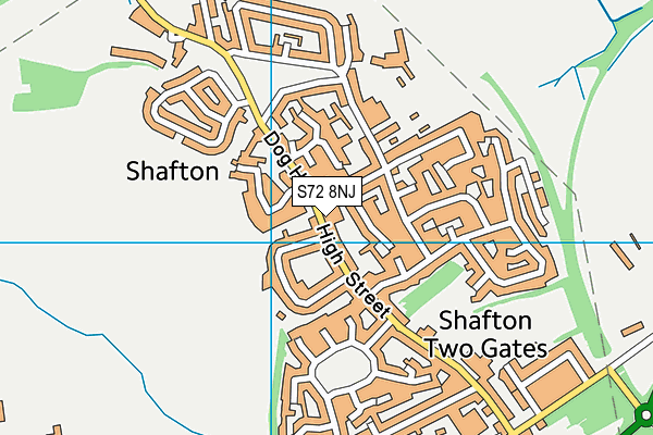 S72 8NJ map - OS VectorMap District (Ordnance Survey)