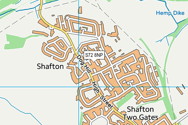 S72 8NP map - OS VectorMap District (Ordnance Survey)