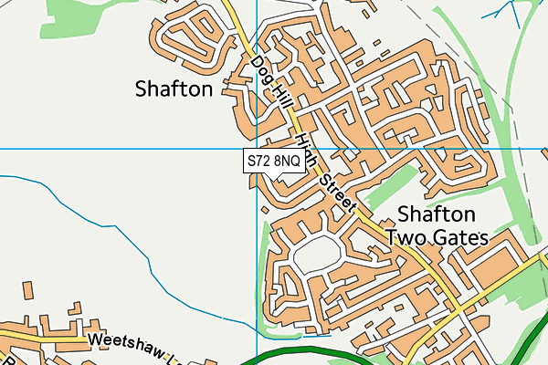 S72 8NQ map - OS VectorMap District (Ordnance Survey)