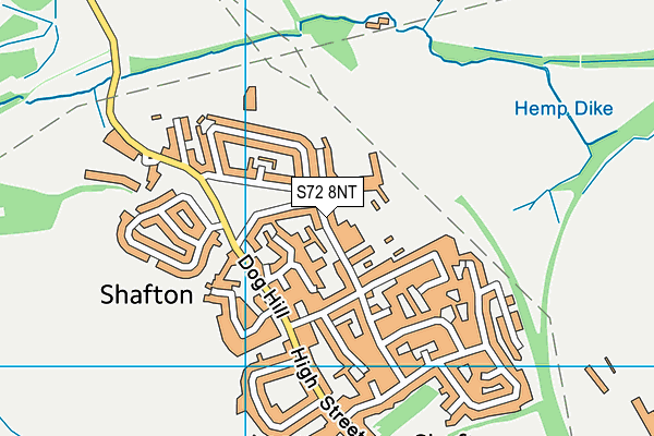 S72 8NT map - OS VectorMap District (Ordnance Survey)