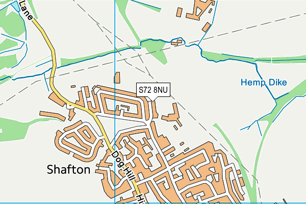 S72 8NU map - OS VectorMap District (Ordnance Survey)