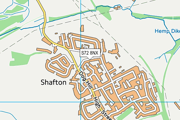 S72 8NX map - OS VectorMap District (Ordnance Survey)