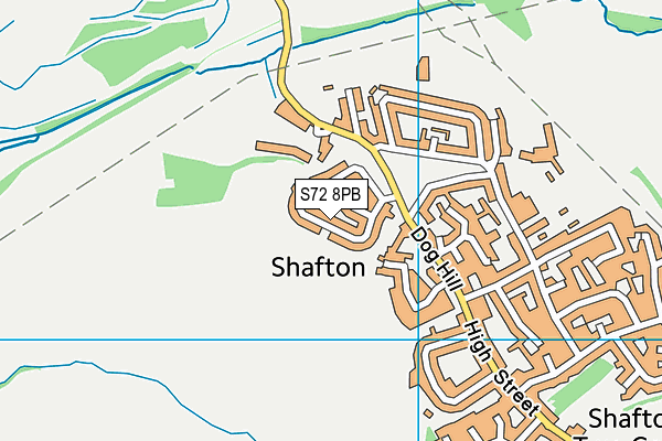 S72 8PB map - OS VectorMap District (Ordnance Survey)