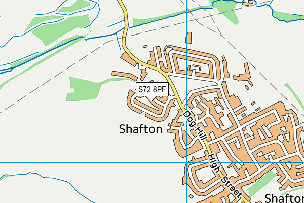 S72 8PF map - OS VectorMap District (Ordnance Survey)