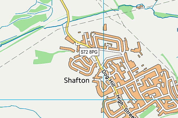 S72 8PG map - OS VectorMap District (Ordnance Survey)
