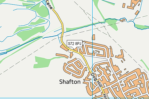 S72 8PJ map - OS VectorMap District (Ordnance Survey)