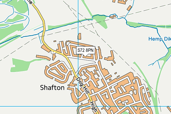 S72 8PN map - OS VectorMap District (Ordnance Survey)
