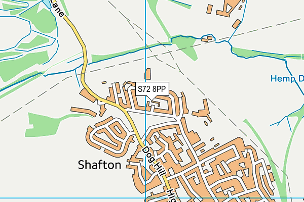 S72 8PP map - OS VectorMap District (Ordnance Survey)