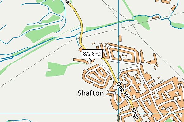S72 8PQ map - OS VectorMap District (Ordnance Survey)