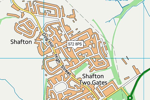 S72 8PS map - OS VectorMap District (Ordnance Survey)