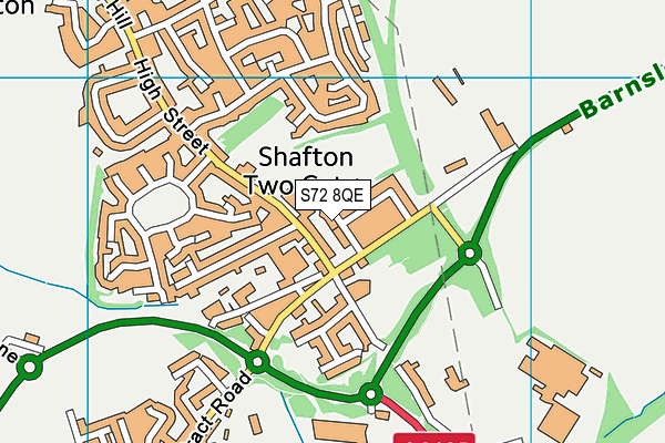 S72 8QE map - OS VectorMap District (Ordnance Survey)