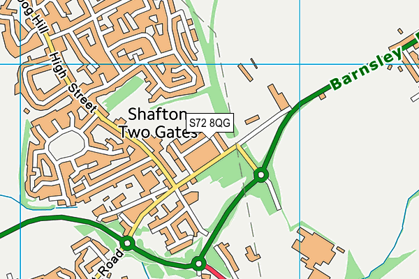 S72 8QG map - OS VectorMap District (Ordnance Survey)