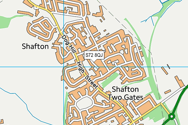S72 8QJ map - OS VectorMap District (Ordnance Survey)