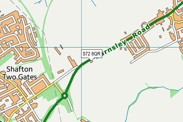 S72 8QR map - OS VectorMap District (Ordnance Survey)