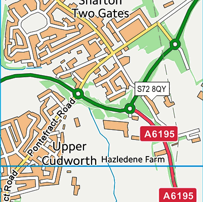 S72 8QY map - OS VectorMap District (Ordnance Survey)