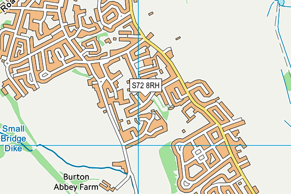 S72 8RH map - OS VectorMap District (Ordnance Survey)