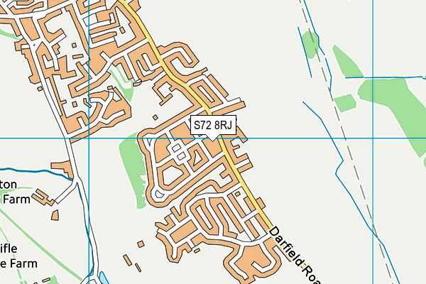 S72 8RJ map - OS VectorMap District (Ordnance Survey)