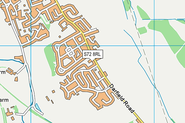 S72 8RL map - OS VectorMap District (Ordnance Survey)