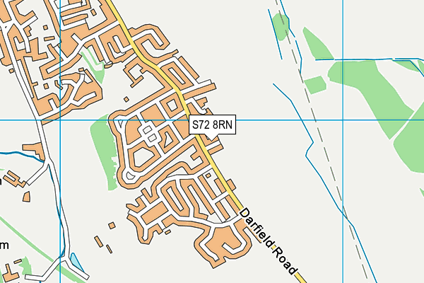 S72 8RN map - OS VectorMap District (Ordnance Survey)
