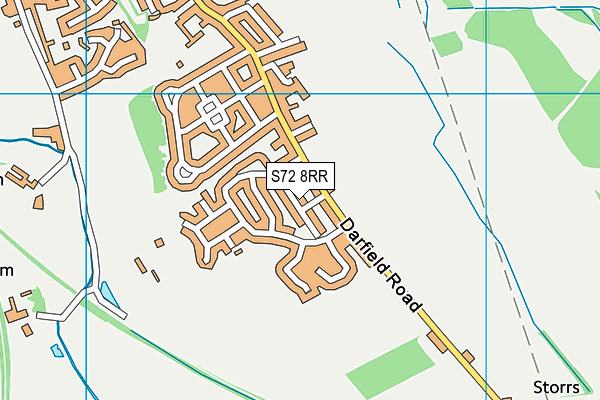 S72 8RR map - OS VectorMap District (Ordnance Survey)