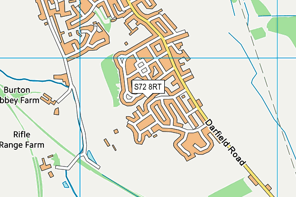 S72 8RT map - OS VectorMap District (Ordnance Survey)