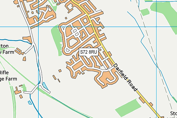 S72 8RU map - OS VectorMap District (Ordnance Survey)