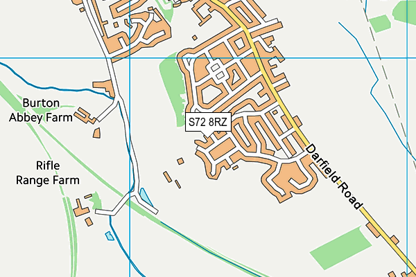 S72 8RZ map - OS VectorMap District (Ordnance Survey)