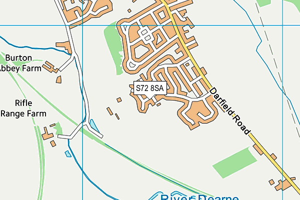 S72 8SA map - OS VectorMap District (Ordnance Survey)