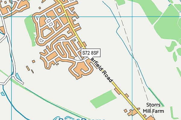 S72 8SF map - OS VectorMap District (Ordnance Survey)