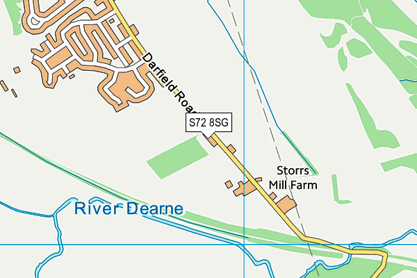 S72 8SG map - OS VectorMap District (Ordnance Survey)