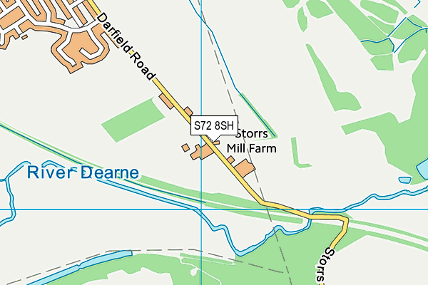 S72 8SH map - OS VectorMap District (Ordnance Survey)