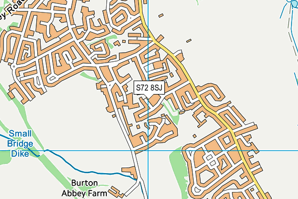 S72 8SJ map - OS VectorMap District (Ordnance Survey)