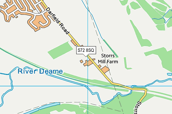 S72 8SQ map - OS VectorMap District (Ordnance Survey)