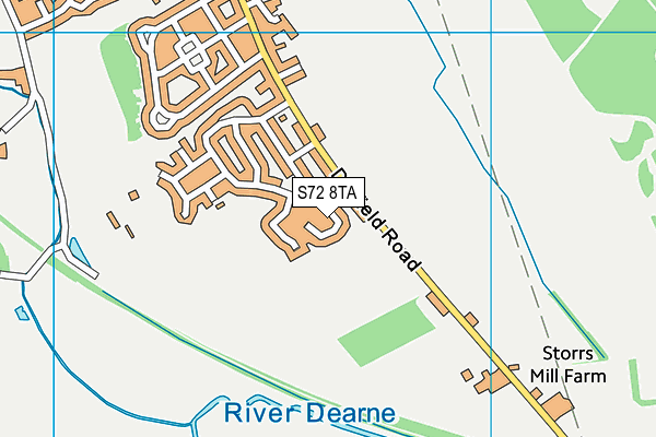 S72 8TA map - OS VectorMap District (Ordnance Survey)
