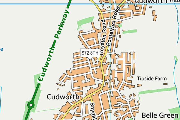 S72 8TH map - OS VectorMap District (Ordnance Survey)