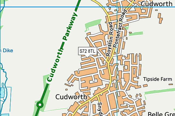 S72 8TL map - OS VectorMap District (Ordnance Survey)