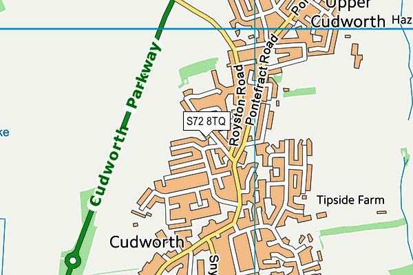 S72 8TQ map - OS VectorMap District (Ordnance Survey)