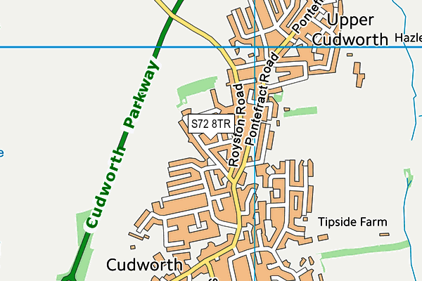 S72 8TR map - OS VectorMap District (Ordnance Survey)