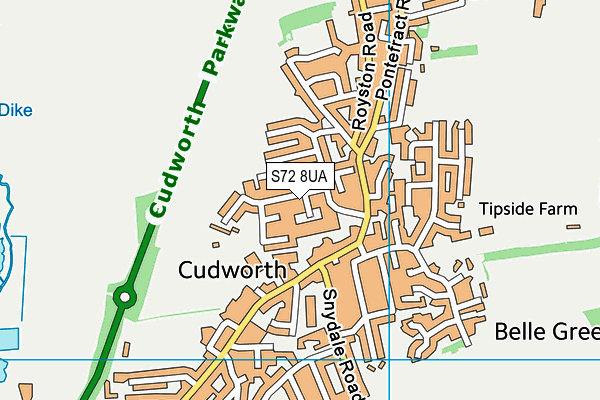 Cudworth Park (Closed) map (S72 8UA) - OS VectorMap District (Ordnance Survey)