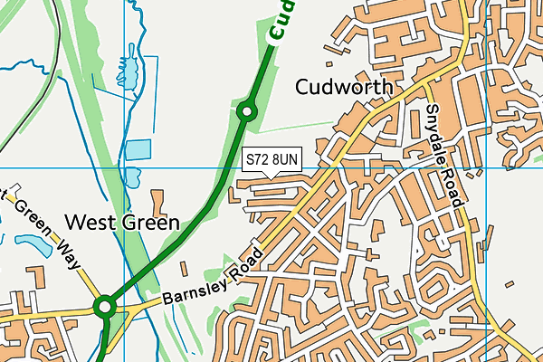 S72 8UN map - OS VectorMap District (Ordnance Survey)