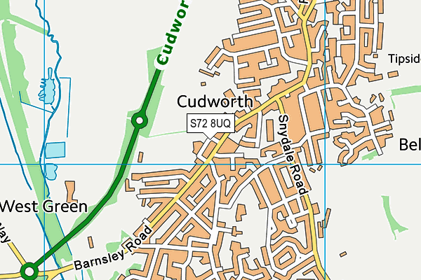 S72 8UQ map - OS VectorMap District (Ordnance Survey)